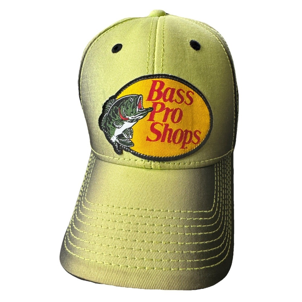 Bass Pro Shop Baseball Cap Adjustable Green Black Faded NEW Fishing Hat